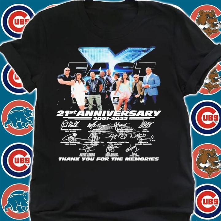 21st anniversary 2001-2022 signature thank you for the memories shirt t-shirt shirt