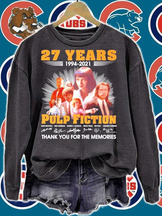 27 years 1994-2021 Pulp Fiction Signatures Thank You For The Memories Shirt t-shirt