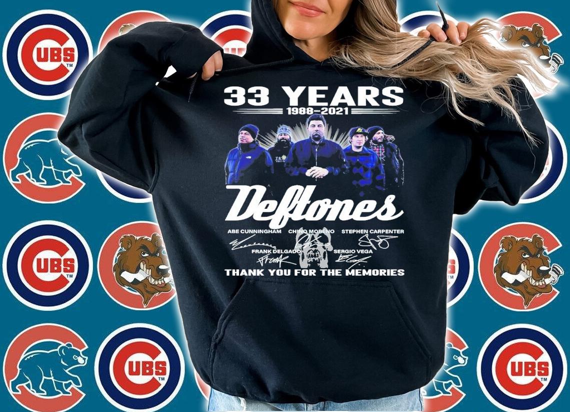 33 years 1988-2021 Deftones signatures shirt t-shirt hoodie