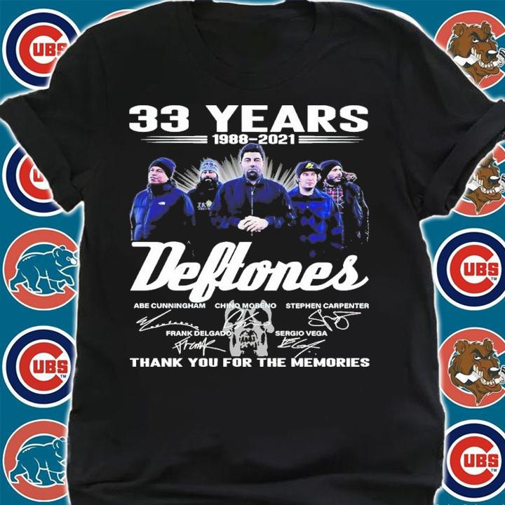33 years 1988-2021 Deftones signatures shirt t-shirt shirt