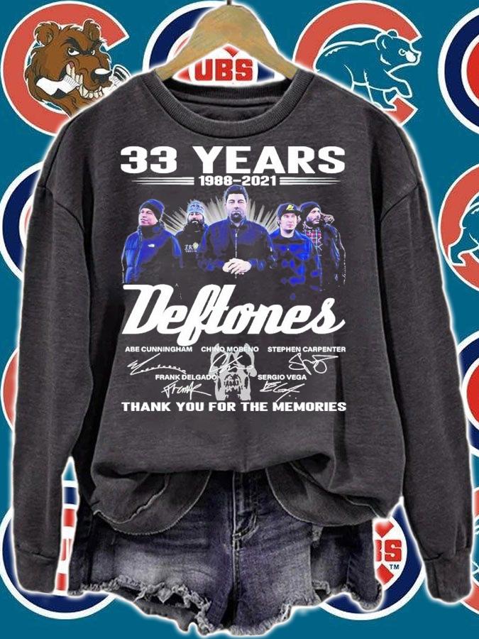 33 years 1988-2021 Deftones signatures shirt t-shirt sweatshirt