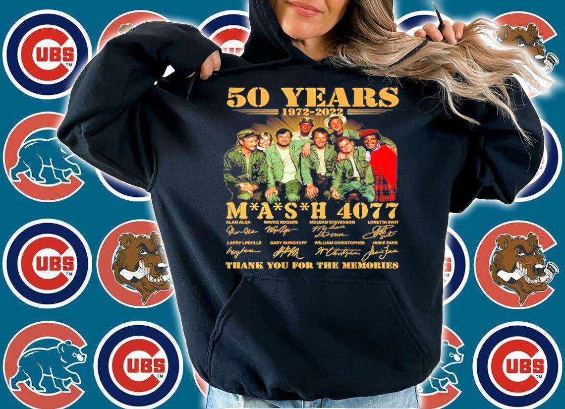 50 Years 1972-2022 Mash 4077 Signatures Thank You For The Memories Shirt t-shirt hoodie