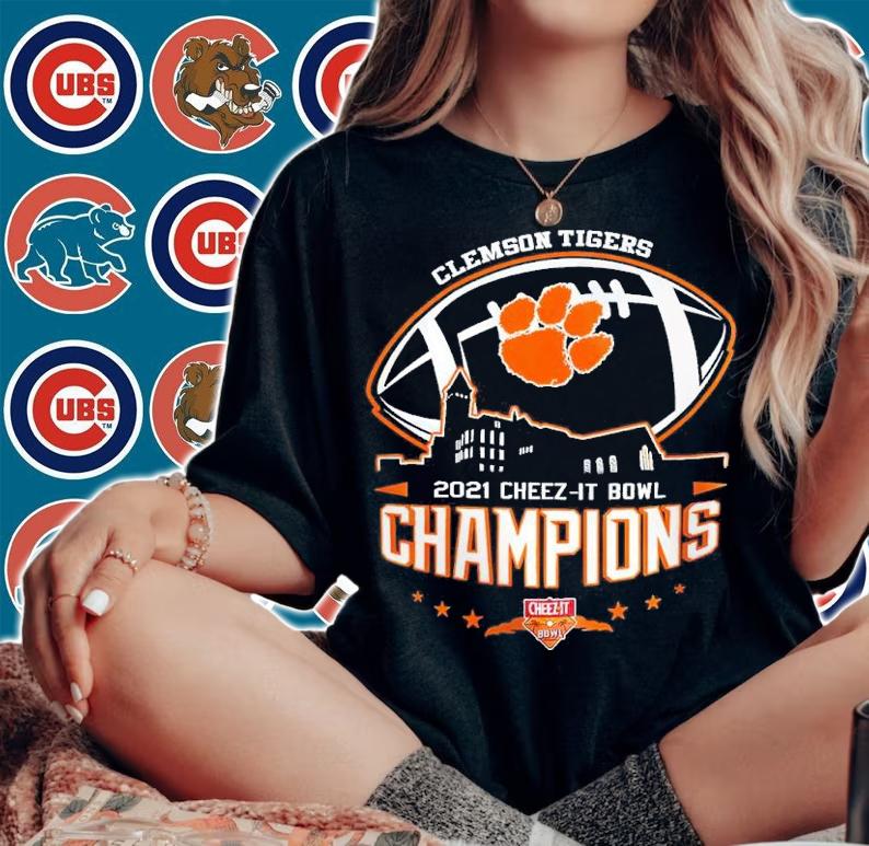 2021 Cheez-It Bowl Champions NCAA Graphic Clemson Tigers shirt t-shirt