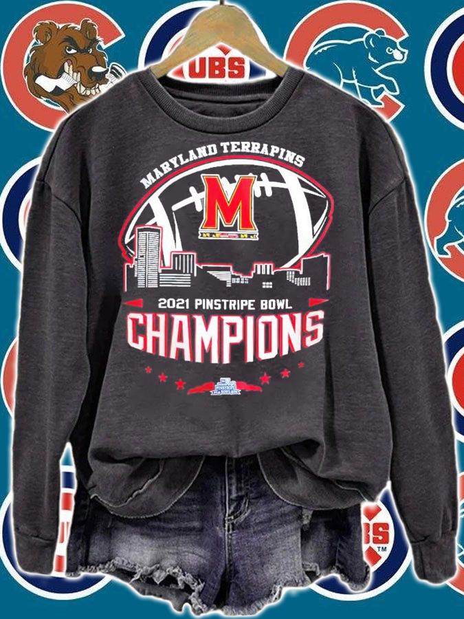 2021 Pinstripe Bowl Champions NCAA Graphic Maryland Terrapins shirt t-shirt