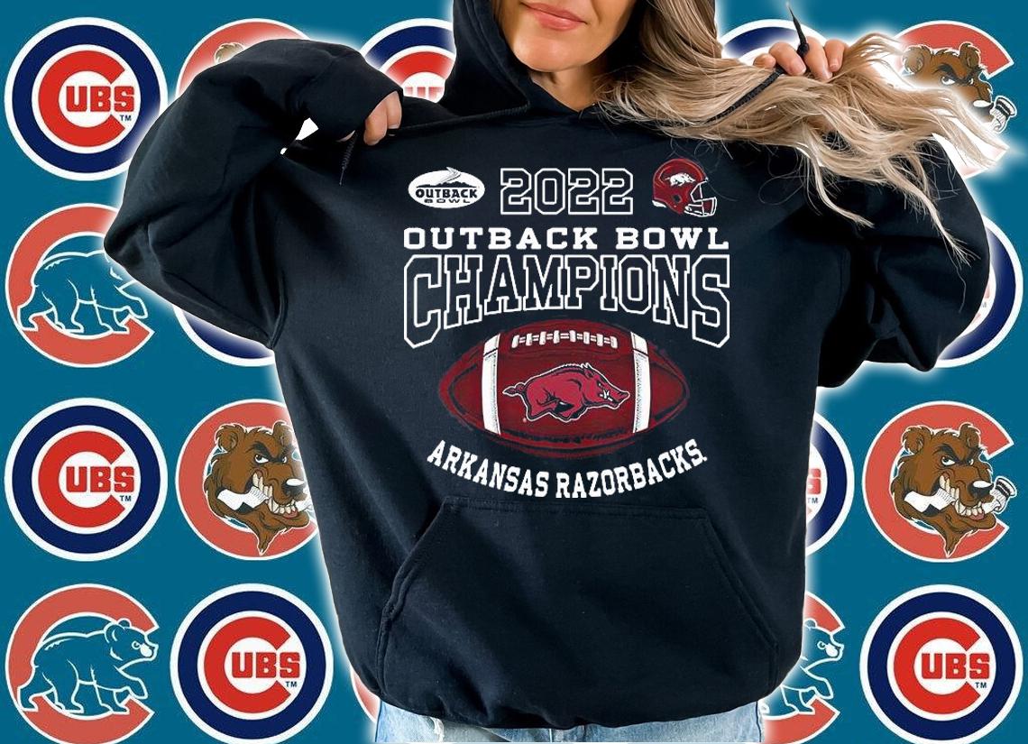2022 Outback Bowl Champion Arkansas Razorbacks Crimson T-Shirt t-shirt