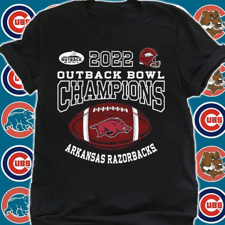 2022 Outback Bowl Champion Arkansas Razorbacks Crimson T-Shirt t-shirt