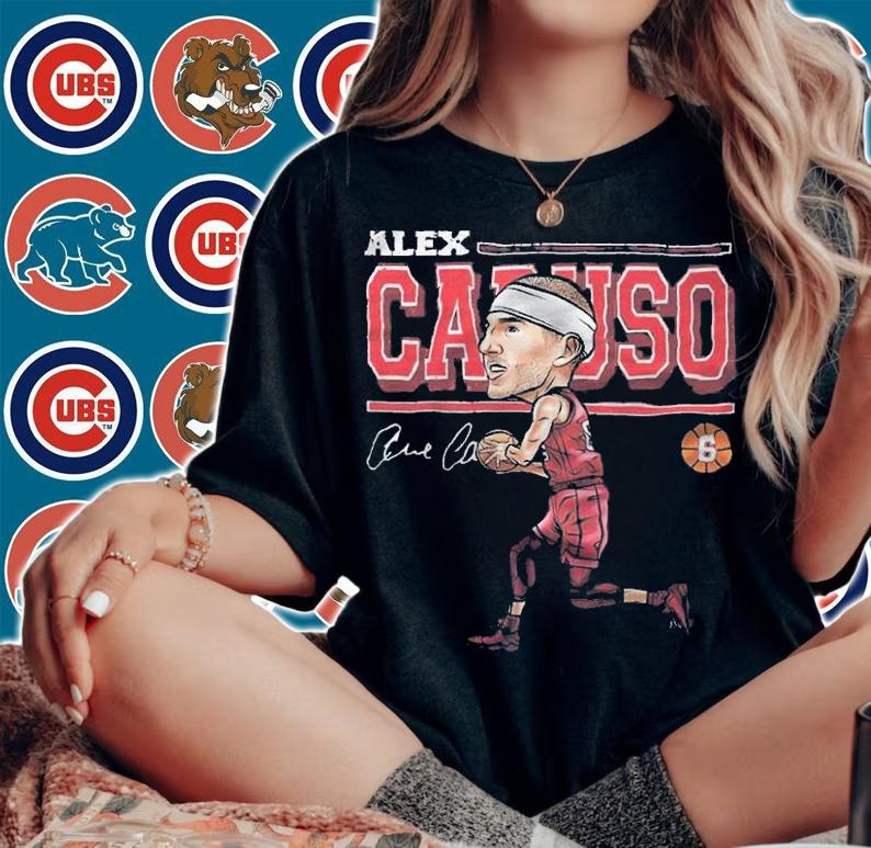 Alex caruso cartoon chicago basketball shirt t-shirt