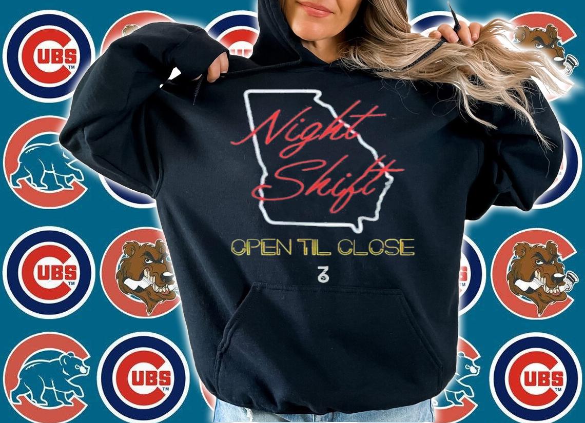 Atlanta Braves night shift open til close T-shirt t-shirt