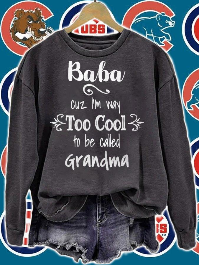 Baba Too Cool To Be Called Grandma Polish Grandma t-shirt