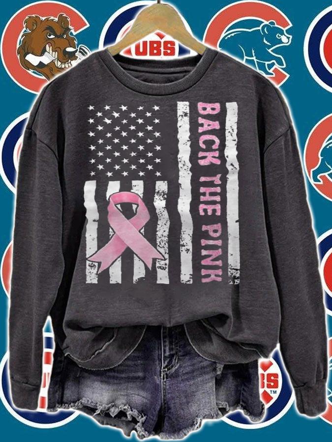Back The Pink USA Flag T-Shirt t-shirt sweatshirt