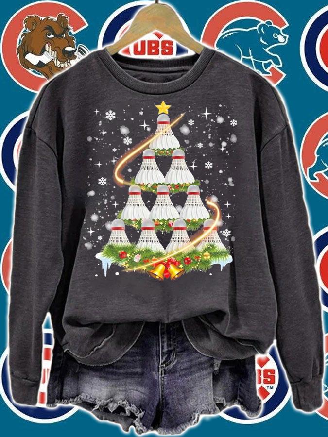 Badminton Shuttlecock Christmas Tree Badminton Love T-Shirt t-shirt sweatshirt