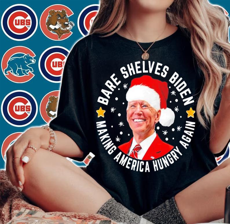 Bare Shelves Biden Making America Hungry Again Christmas Shirt t-shirt woman shirt