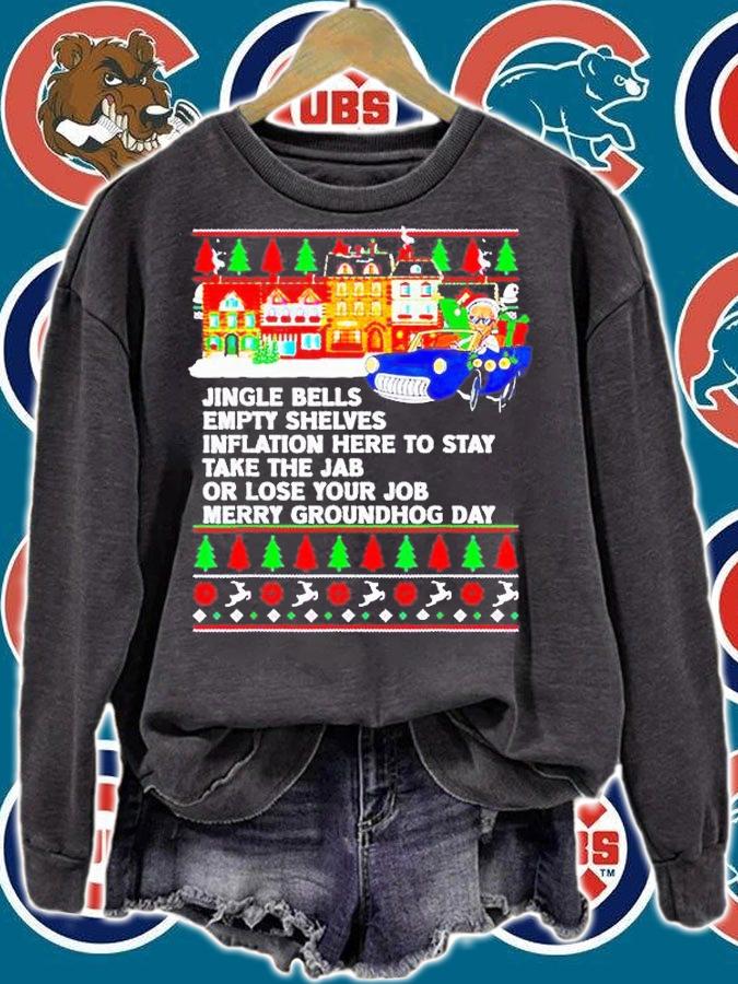 Biden Jingle Bells Shelves Inflation Christmas T-shirt t-shirt sweatshirt