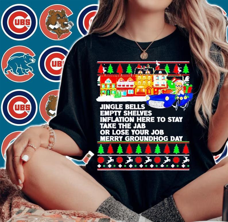 Biden Jingle Bells Shelves Inflation Christmas T-shirt t-shirt woman shirt