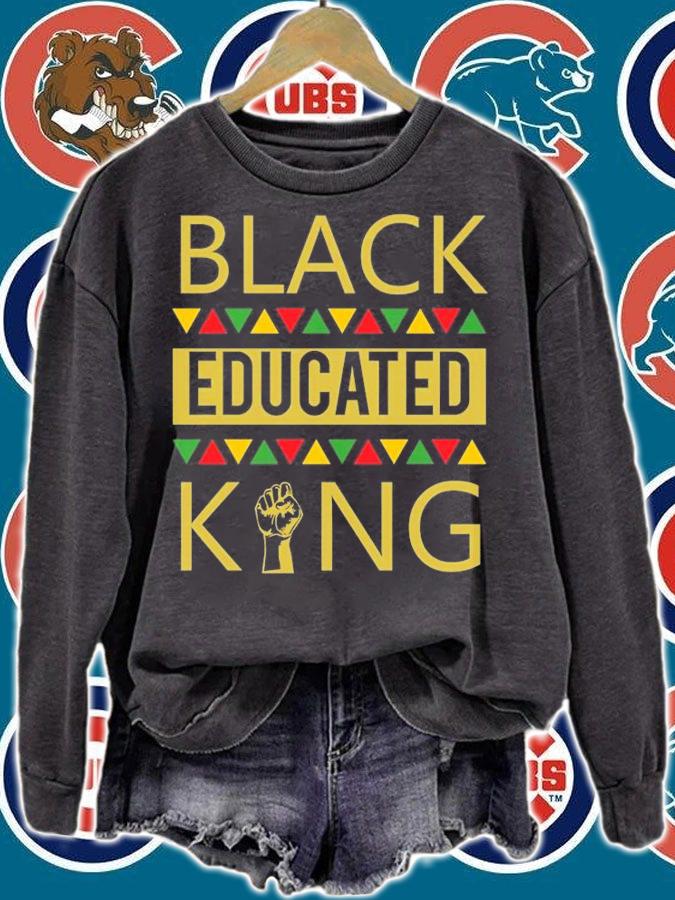 Black Educated King Black African American T-Shirt t-shirt