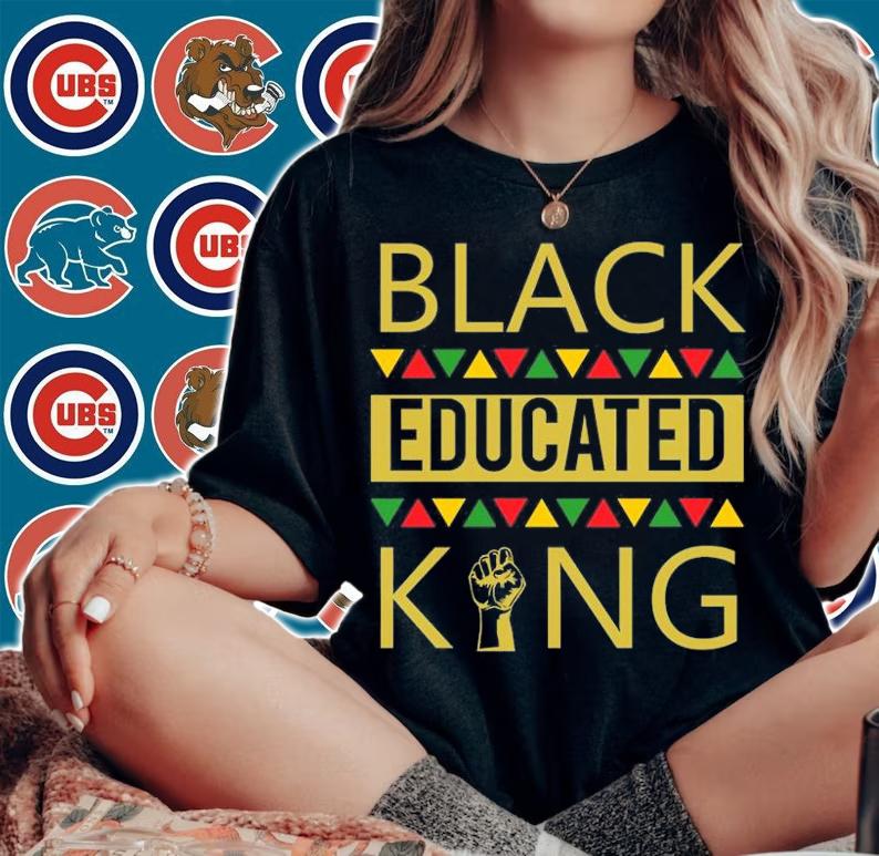 Black Educated King Black African American T-Shirt t-shirt