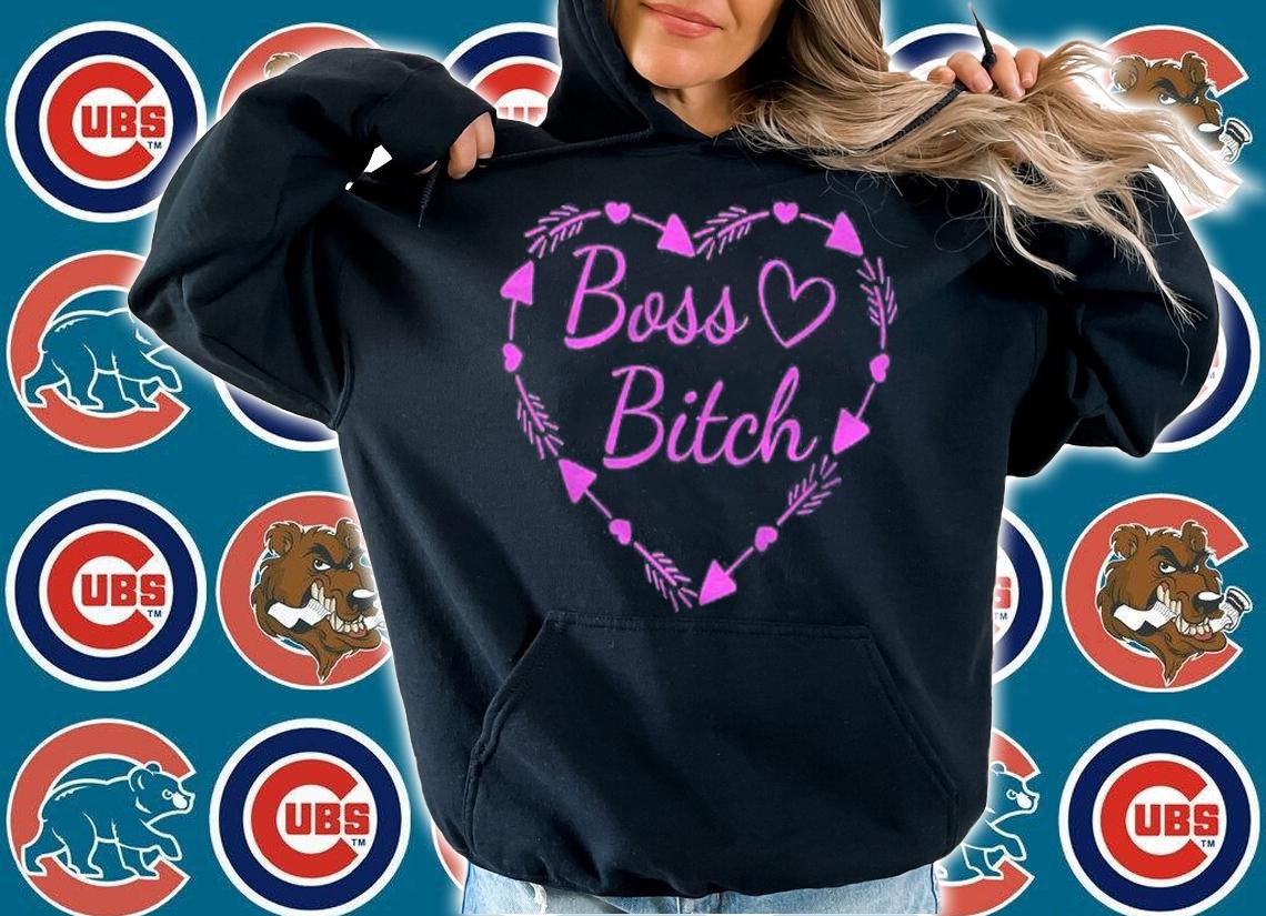 Boss Bitch Funny Cute Heart Sarcastic Adult Humor Gift Shirt t-shirt hoodie