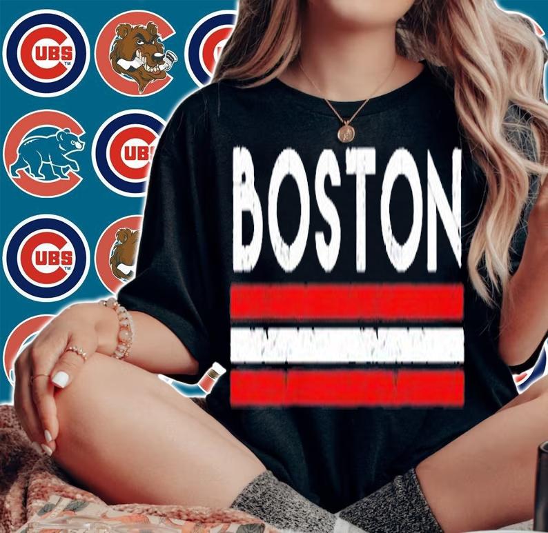 Boston Massachusetts Retro Vintage Weathered T-Shirt t-shirt