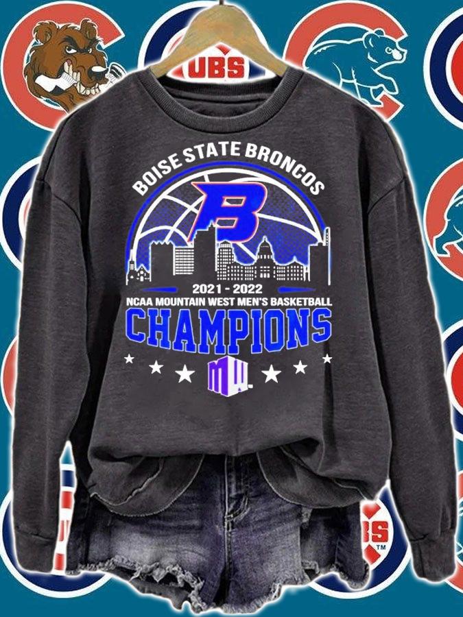 Boise State Broncos 2021-2022 NCAA Mountain West Men's Basketball Champions Shirt t-shirt sweatshirt