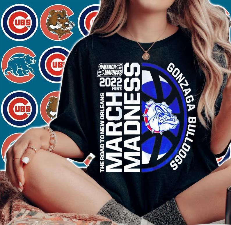 Gonzaga Bulldogs 2022 NCAA March Madness The Road To New Orleans Shirt t-shirt woman shirt