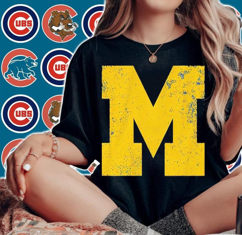 Michigan Block M Shirt t-shirt woman shirt