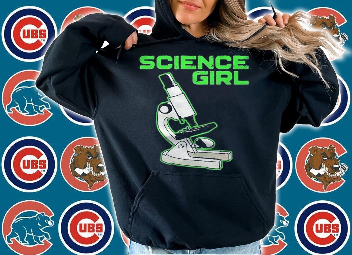 Science Girl With Microscope Shirt t-shirt