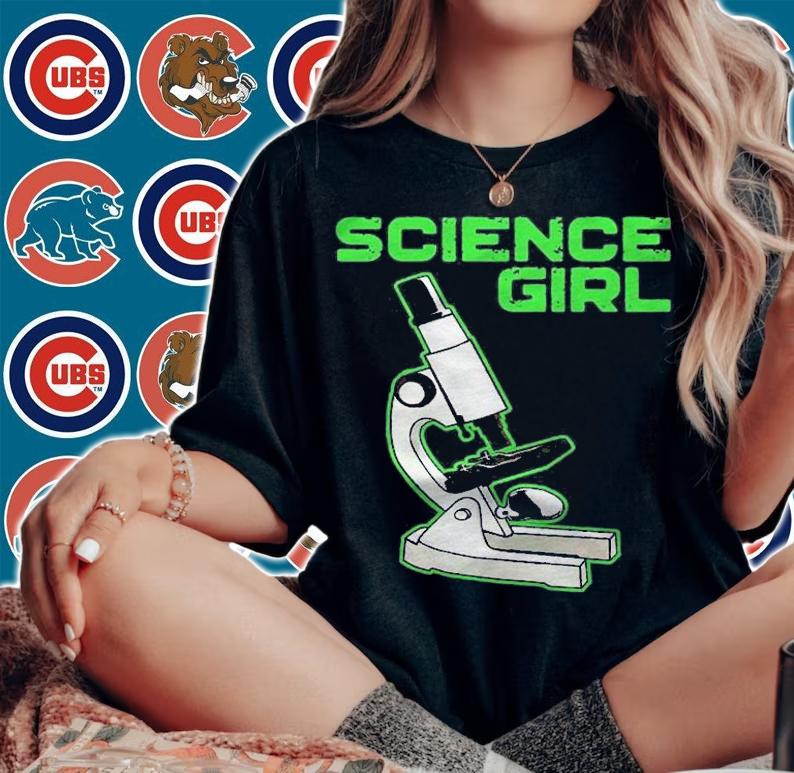 Science Girl With Microscope Shirt t-shirt