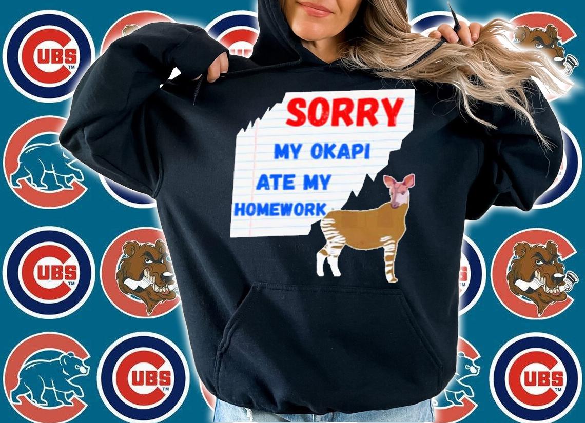 Sorry My Okapi Ate My Homework Excuses Forest Giraffe T-Shirt t-shirt