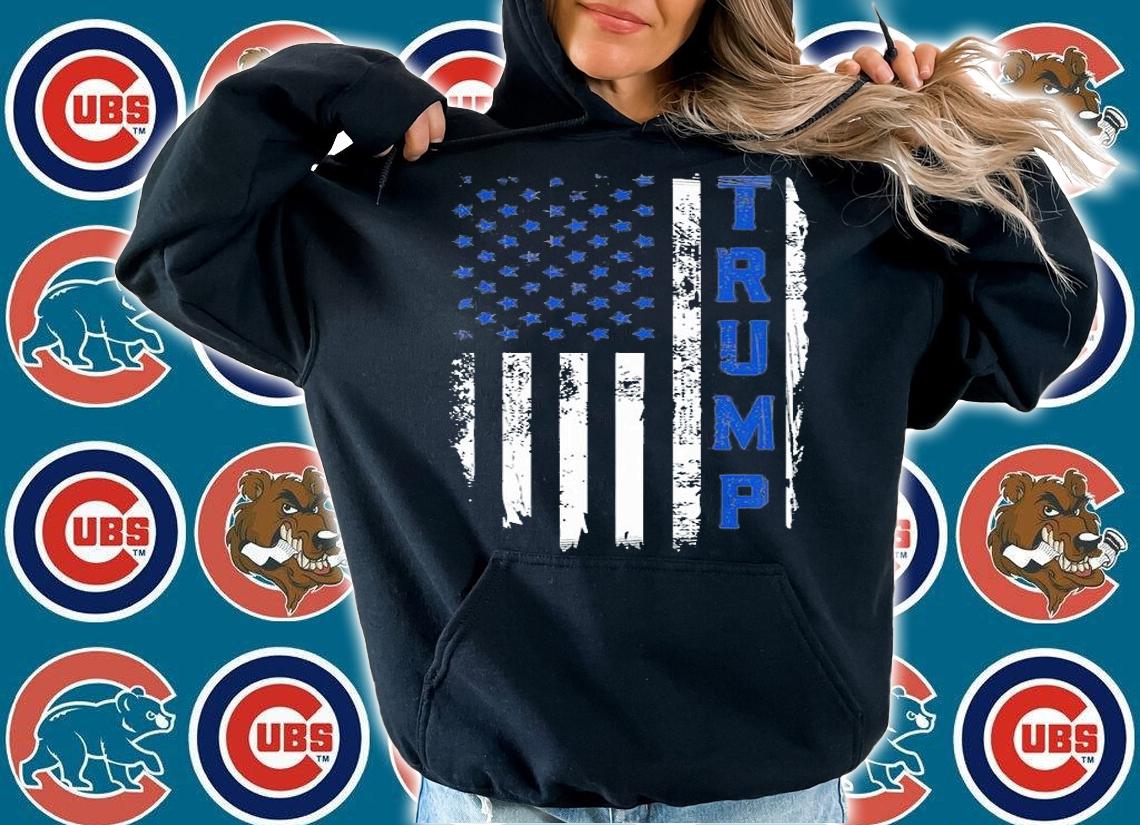 Trump Police Thin Blue Line Republican USA Flag T-Shirt t-shirt