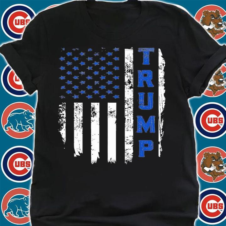 Trump Police Thin Blue Line Republican USA Flag T-Shirt t-shirt