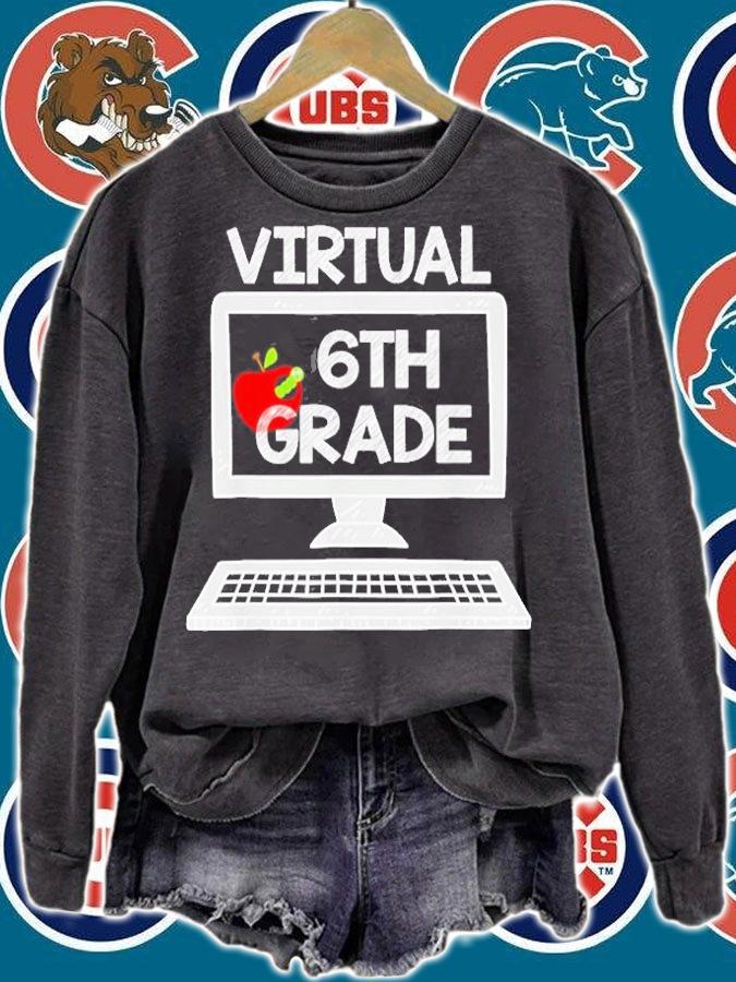Virtual Sixth Grader Distance Learning Back to School T-Shirt t-shirt sweatshirt