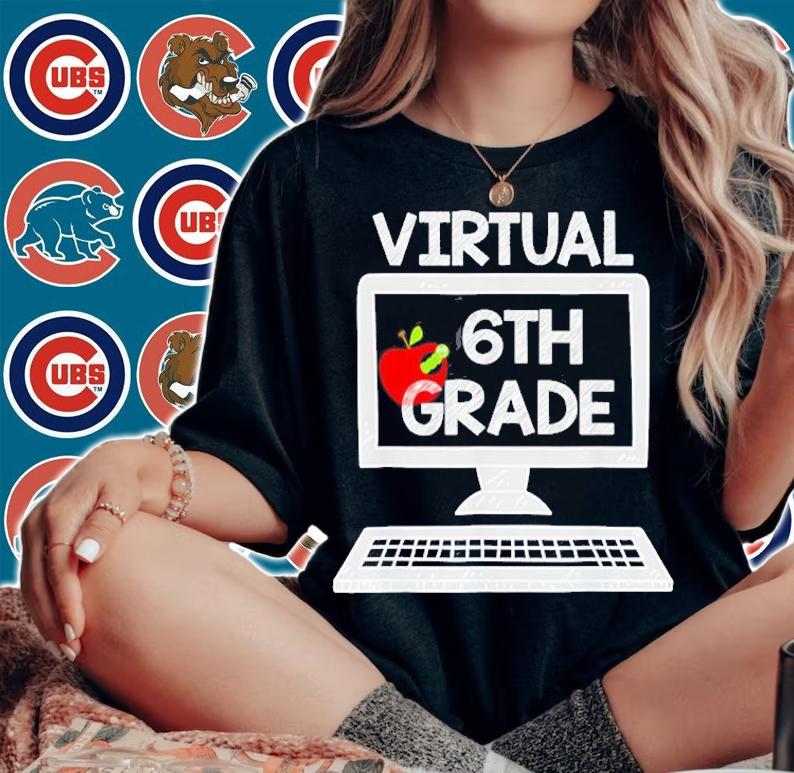 Virtual Sixth Grader Distance Learning Back to School T-Shirt t-shirt woman shirt