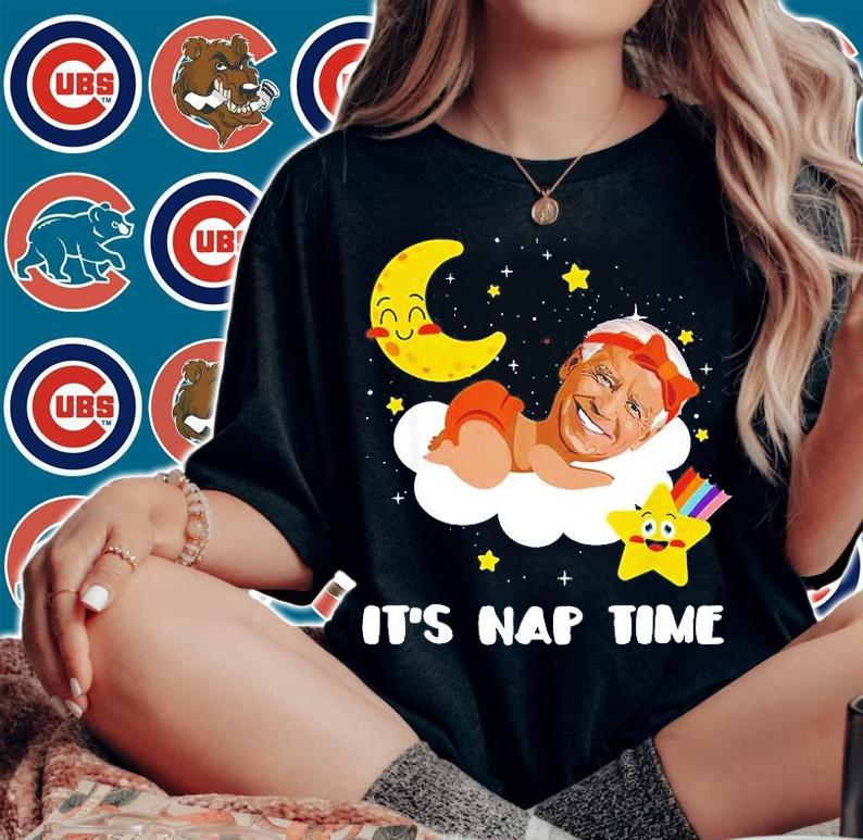 Joe Biden Taking A Nap On The Moon Cute T-Shirt t-shirt woman shirt