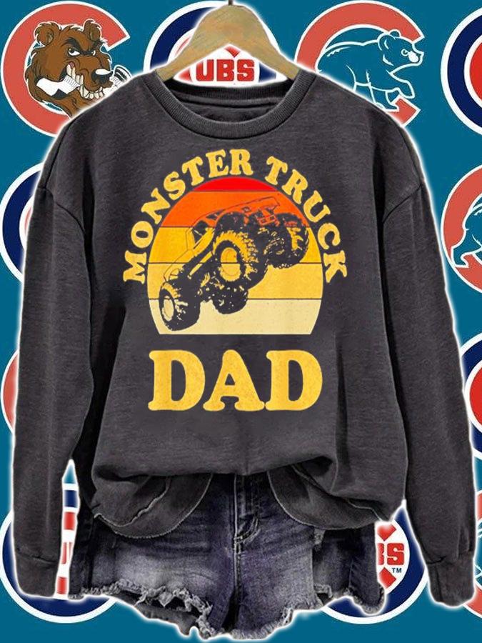 Monster Truck Dad Retro Vintage T-Shirt t-shirt sweatshirt