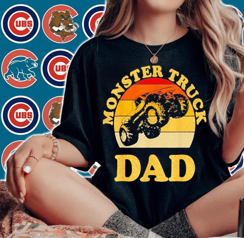 Monster Truck Dad Retro Vintage T-Shirt t-shirt woman shirt