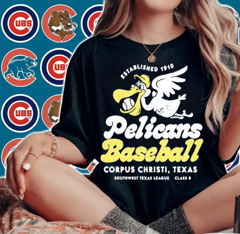 Pelicans Baseball Corpus Christi Texas Established 1910 Shirt t-shirt