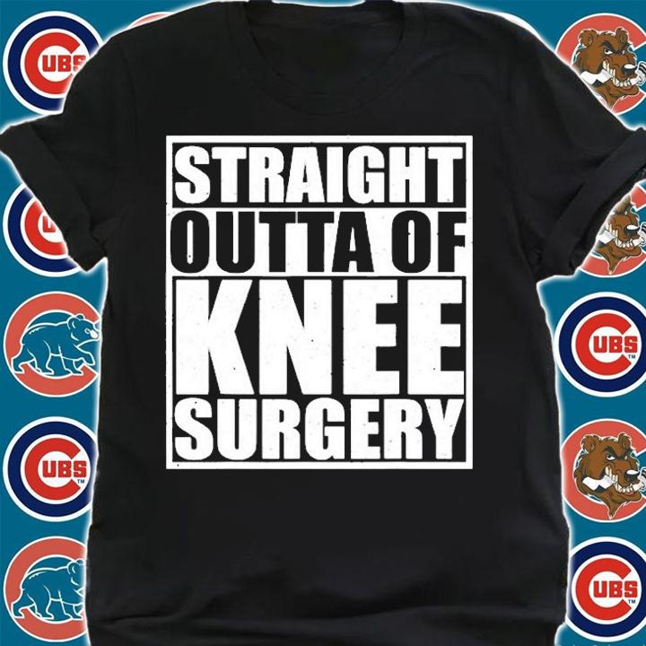 Straight Outta Knee Surgery Apparel Funny Get Well Gag T-Shirt t-shirt