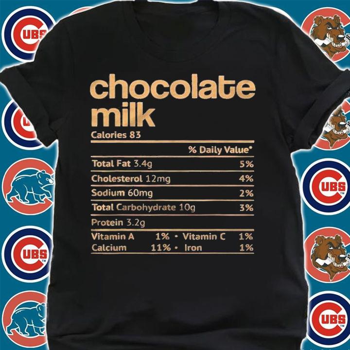 Chocolate Milk Nutrition Facts Funny Thanksgiving Christmas Shirt t-shirt