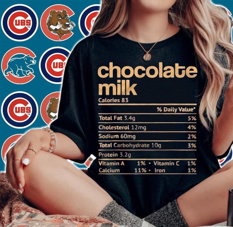 Chocolate Milk Nutrition Facts Funny Thanksgiving Christmas Shirt t-shirt