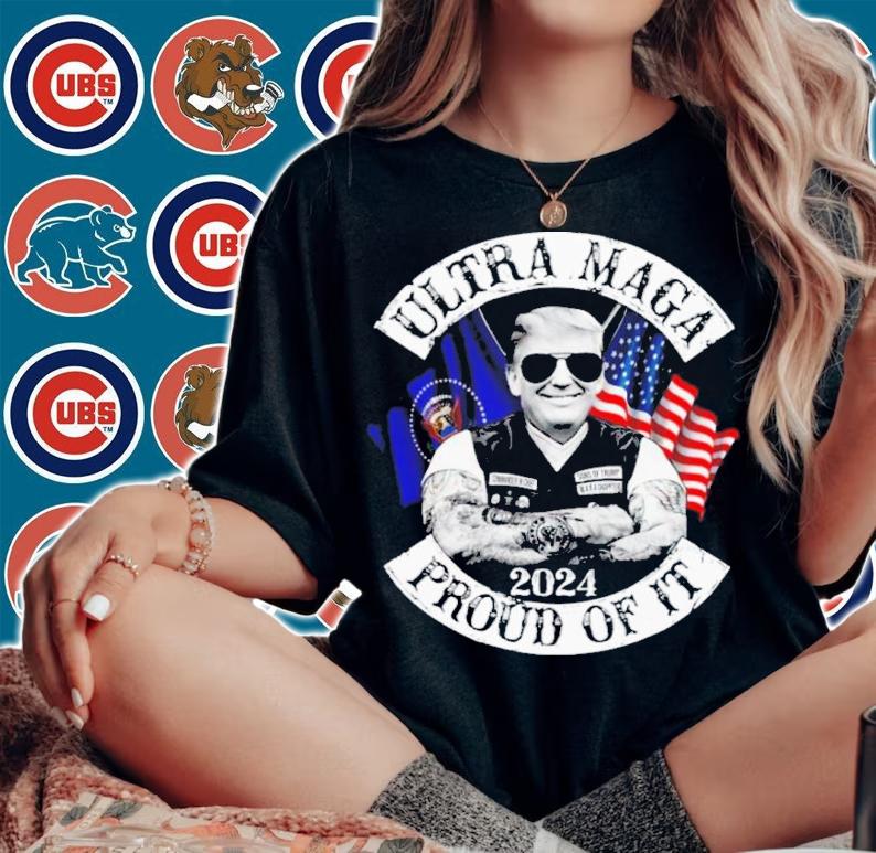 Donald Trump Ultra MAGA Proud Of It 2024 American Flag Shirt t-shirt