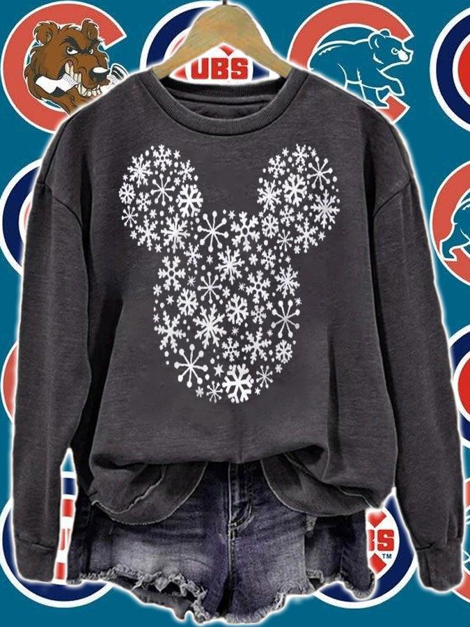 Mickey Mouse Icon Holiday White Snowflakes Premium Shirt t-shirt