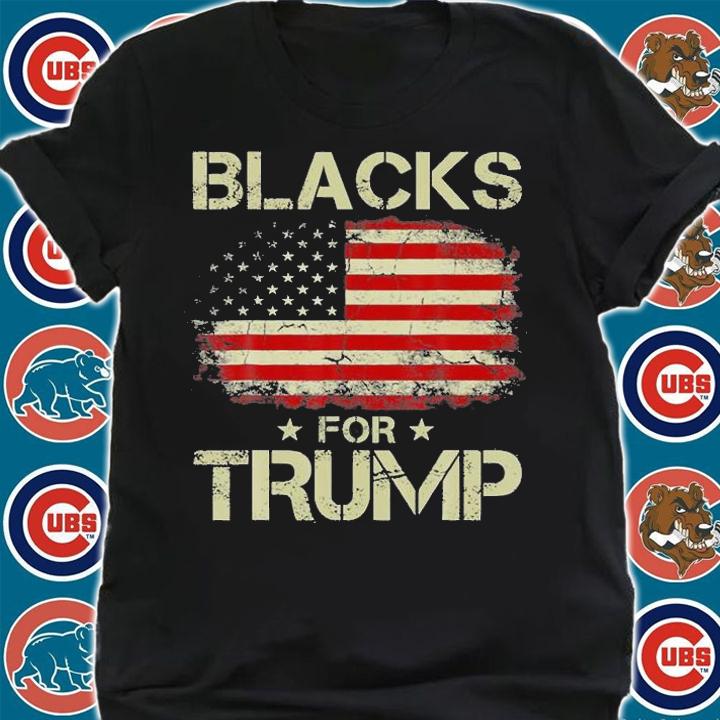 Vintage Blacks For Trump 2024 USA Flag Patriots T-Shirt t-shirt shirt