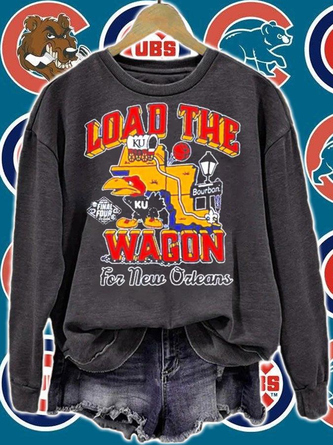 Kansas Jayhawks Load The Wagon For New Orleans 2022 Shirt t-shirt sweatshirt