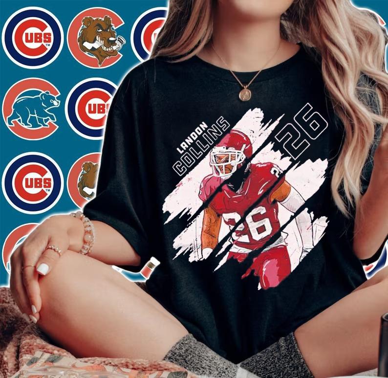 Landon Collins Stripes Football Shirt t-shirt woman shirt