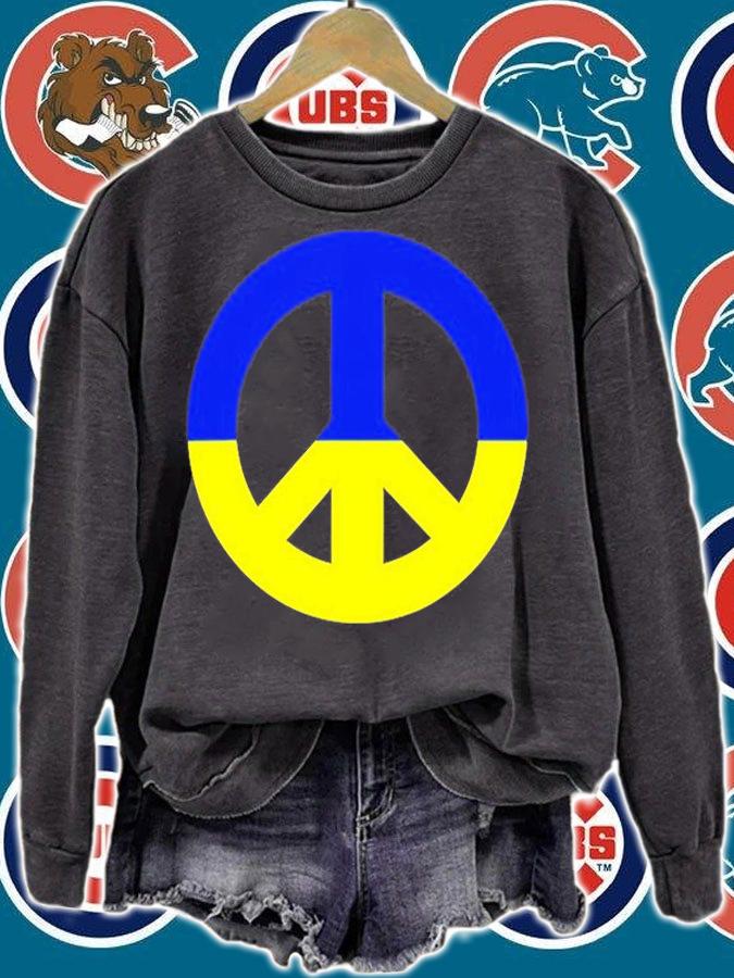 Peace In Ukraine I Stand With Ukraine Support Ukrainian Flag T-Shirt t-shirt