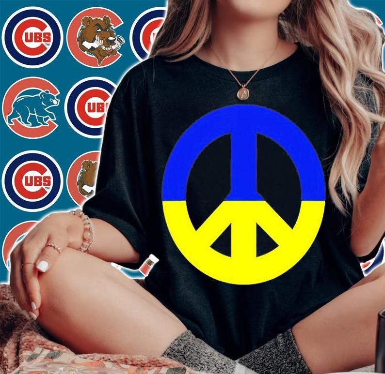Peace In Ukraine I Stand With Ukraine Support Ukrainian Flag T-Shirt t-shirt