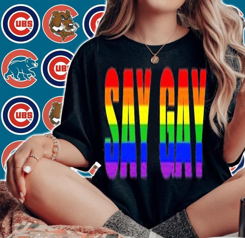 Say Gay Rainbow LGBT T-Shirt t-shirt