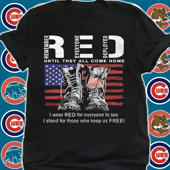 Until They Come Home My Soldier Red Friday Military Us Flag t-shirt