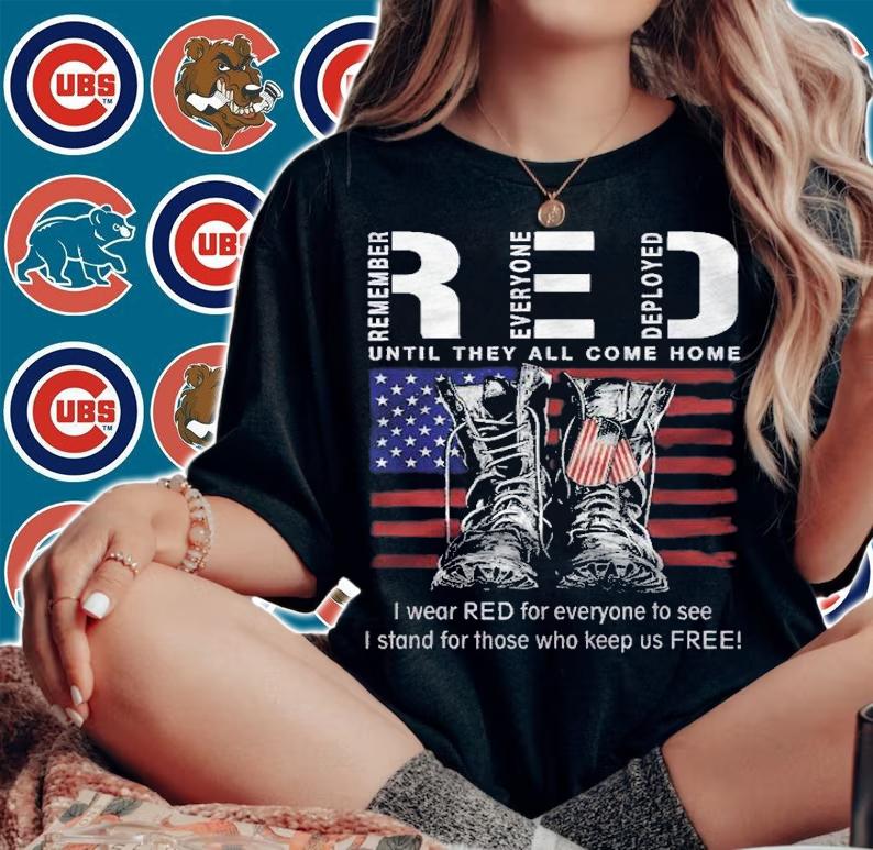 Until They Come Home My Soldier Red Friday Military Us Flag t-shirt