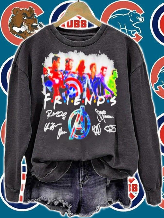 Iron Man Captain America Thor Black Widow Clint Barton And Hulk Friends Signatures Shirt t-shirt sweatshirt